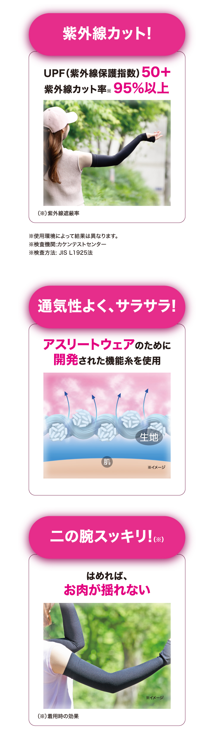 夏用二の腕ソックス・スッキリ